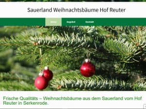 Weihnachtsbäume Hof Reuter